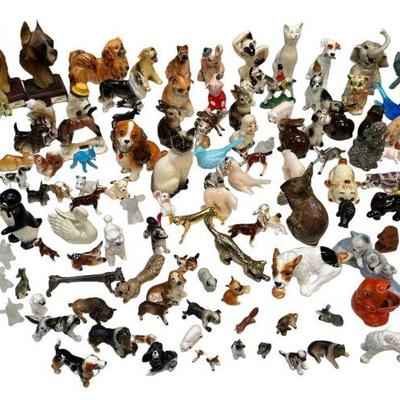 Collection Miniature Animal Figurines ROYAL DOULTON, BELLEEK, GOEBEL, etc