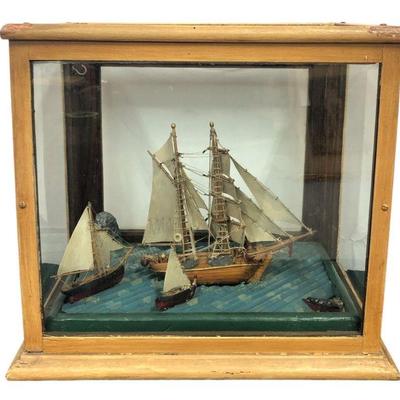 Antique Model Sailing Ship 