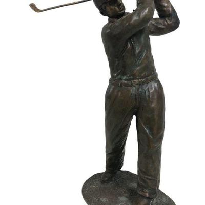 Bronze Golfer Statue