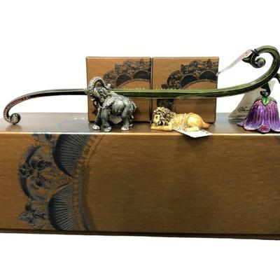 JAY STRONGWATER Animal Figurines, Candle Snuffer, New In Box