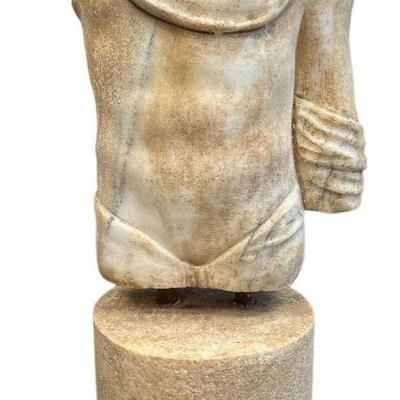 Carved Marble Roman Torso Sculpture 