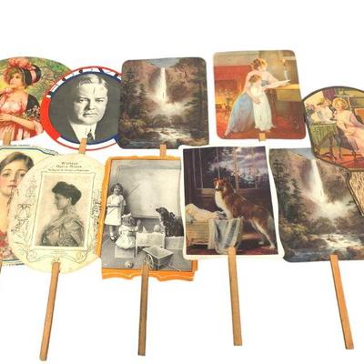 Collection Vintage Advertising Paddle Fans