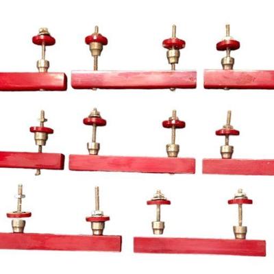 (8) Art Deco Cherry Red Bakelite Cabinet Pulls 