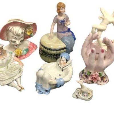 Collection Vintage Head Vase, Hand, Naughty Figurines 