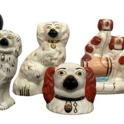 Collection STAFFORDSHIRE Spaniels Statues 