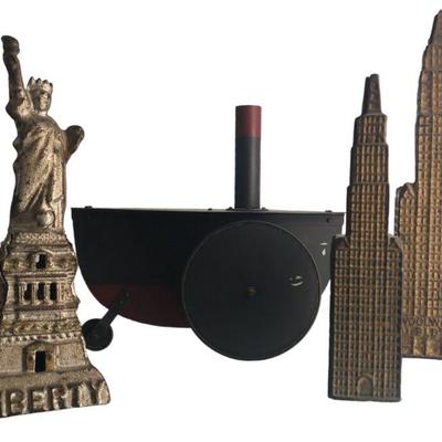 (3) Architectural Cast Iron Banks, Toy, Woolworth Building 