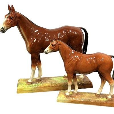 2 ROYAL DOULTON "Merely A Minor" Horse Statues 