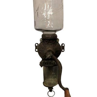 Antique Arcade Crystal Coffee Grinder 