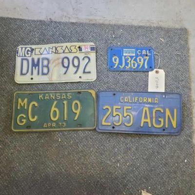 #3530 â€¢ 4 License Plates
