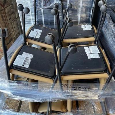 #2526 â€¢ 8 Flair Back Chairs With Wheels
