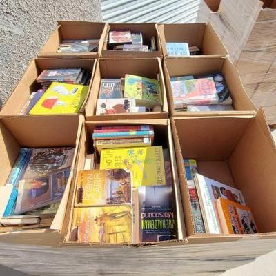 #2730 â€¢ 36 Boxes of Miscellaneous Library Books and DVDs
