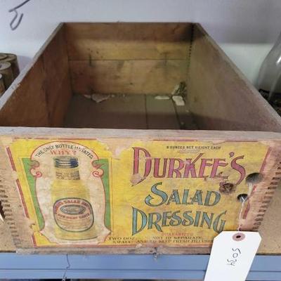 #3500 â€¢ Durkees Salad Dressing Wooden Box
