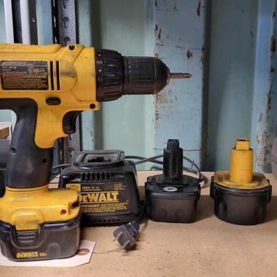 #3106 â€¢ DeWalt Cordless Screwdriver, Battery's and Charger
