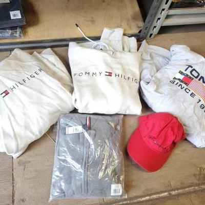 #3024 â€¢ NEW!!! 3 Tommy Hilfiger Hoodies, 1 Zip-Up Jacket and 1 Hat
