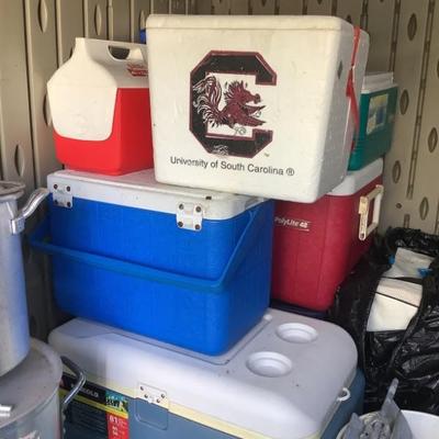 numerous coolers 