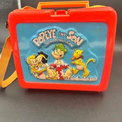 1987 Popeye and Son Plastic Lunchbox