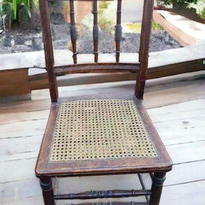Antique Eastlake Victorian Cane Chair