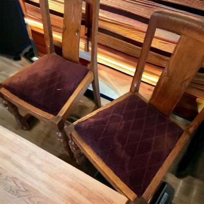 1930's Oak English Dining Chairs
