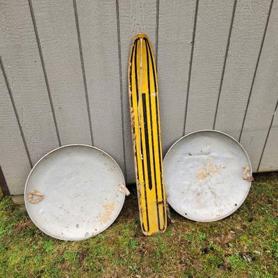 Vintage Flying Saucers,  Classis 60's Brunswick Snurfer Wood Snow Board