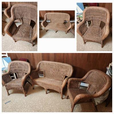 Vintage Wicker Sofa & Chairs