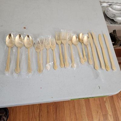 Gold Tone Royal stainless Flatware