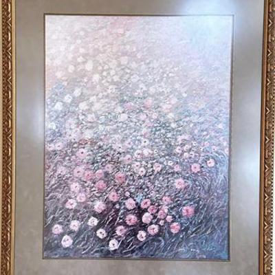 Lot 009  
Lentz Signed and Numbered Field of Pink Flowers Lithograph