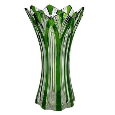 Lot 289   4 Bid(s)
Green and Clear Lead Crystal Hard Cut Glass Vase