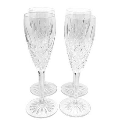Lot 031  
Waterford Crystal Lismore Champagne Glasses, Set of Four