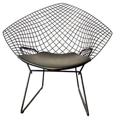 Lot 009   0 Bid(s)
Knoll Bertoia Diamond Lounge Chair in Black