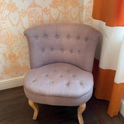 Upholstered Chair in Gray