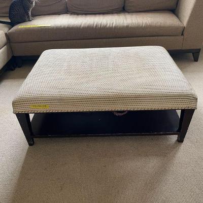 Coffee table w upholstered top 44x33x15H