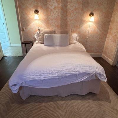 Queen Mattress/Box Metal Frame & Bedding
