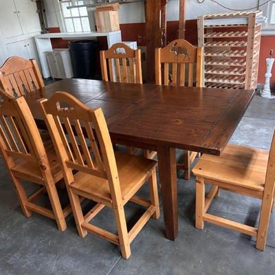 Dining Table and Chairs 54Dx30 1/2H, extends to 72L