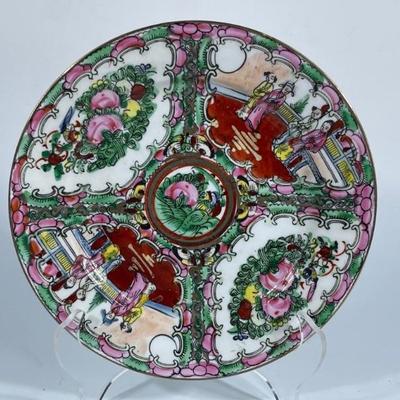 Vintage Chinese Canton Rose Porcelain Plate