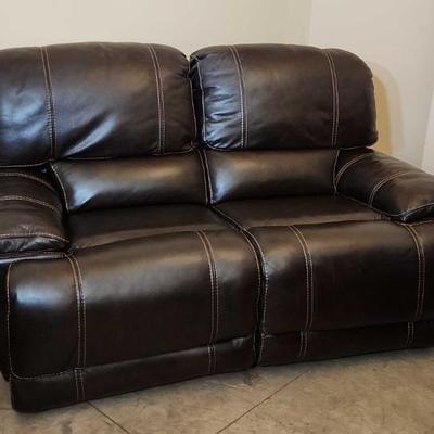 Leather reclining Loveseat
