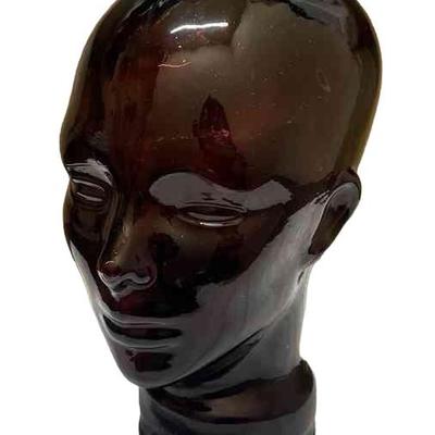 Purple Amethyst Glass Mannequin Head