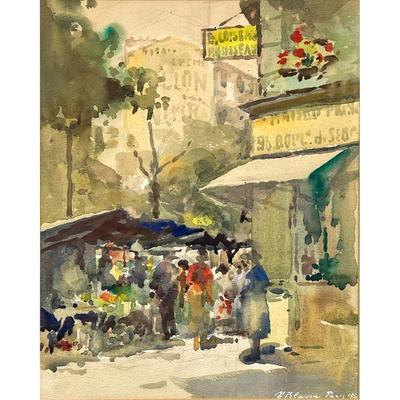 FRENCH SCHOOL WATERCOLOR (20TH CENTURY) | 13 x 11 in. (Sight) Signed lower right 