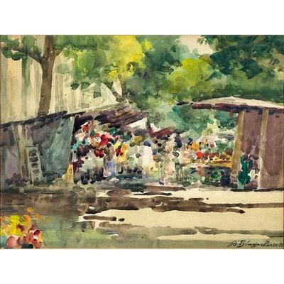 FRENCH SCHOOL WATERCOLOR (20TH CENTURY) | 10 x 13 in. (Sight) Signed lower right 