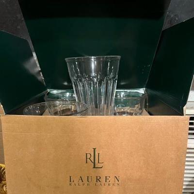 Ralph Lauren Crystal Glasses Brand New in The Box!