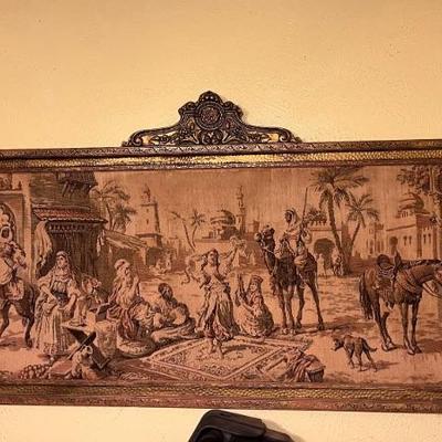 Antique Framed Tapestry 