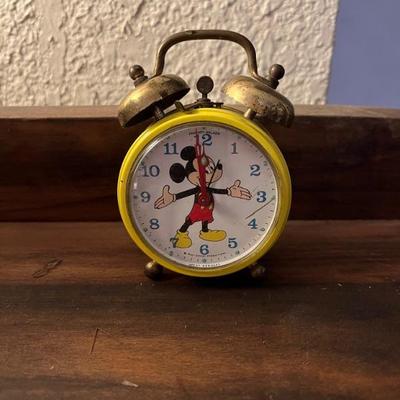 Vintage Mickey Mouse Phinney Walker Alarm Clock