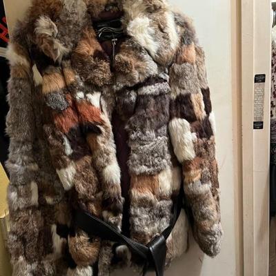 Rabbit Fur Vintage Coat