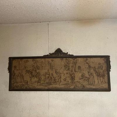 Antique Framed Tapestry 