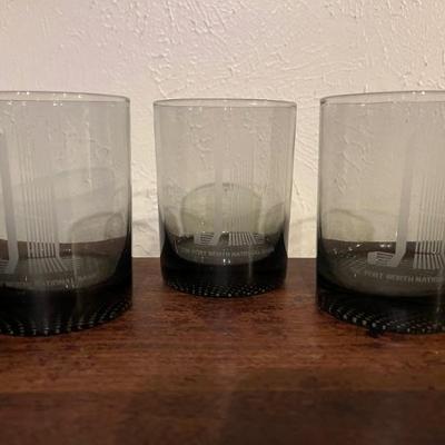 The Fort Worth National Bank Vintage Glasses