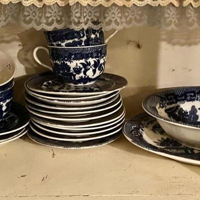 Vintage Blue Willow China