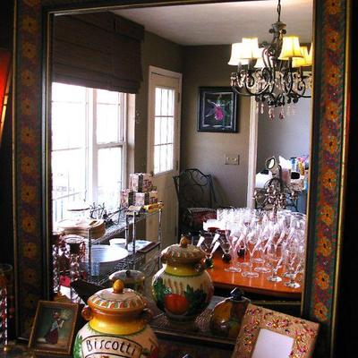 Unique Hand Painted Large Frame Mirror