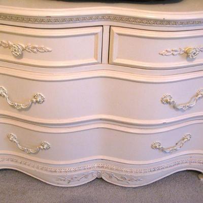Dixie French Provincial Chest/ Oriental Lamps / Silver Plated Coffee and Tea Service