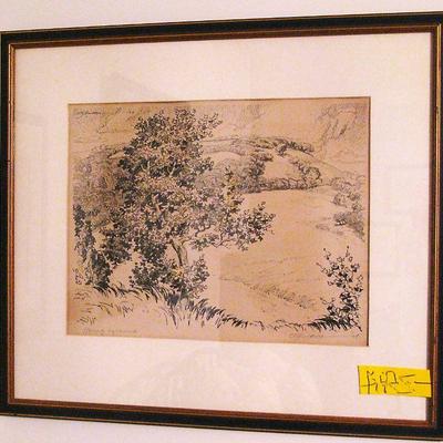 CA Seward â€œYoung Sycamoreâ€ 1929 Large Lithograph
