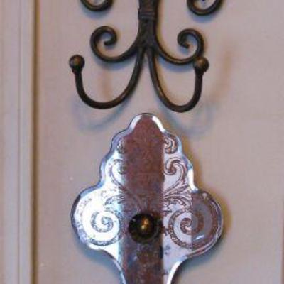 Etched Glass Hook Sconces