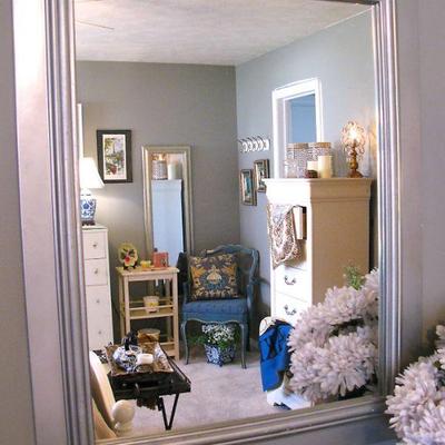 Set Matte Silver Mirrors Perfect for above the Dresser or Bathroom